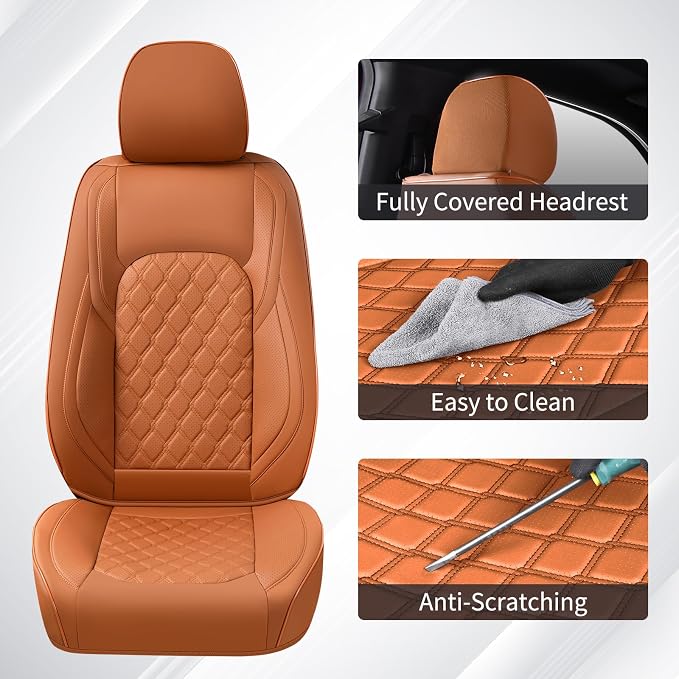 Seat Covers for Toyota Tacoma — Front Seat — Brown