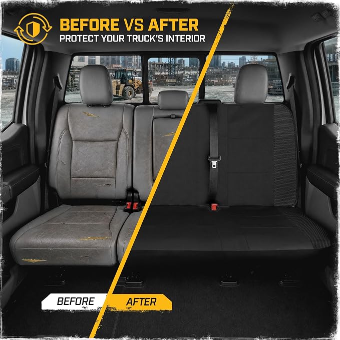 Fabric Seat Covers for Multiple Vehicles — Full Set — Black