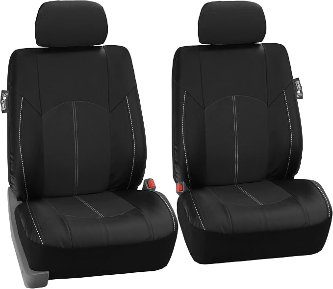 Universal Faux Leather Seat Covers — Black