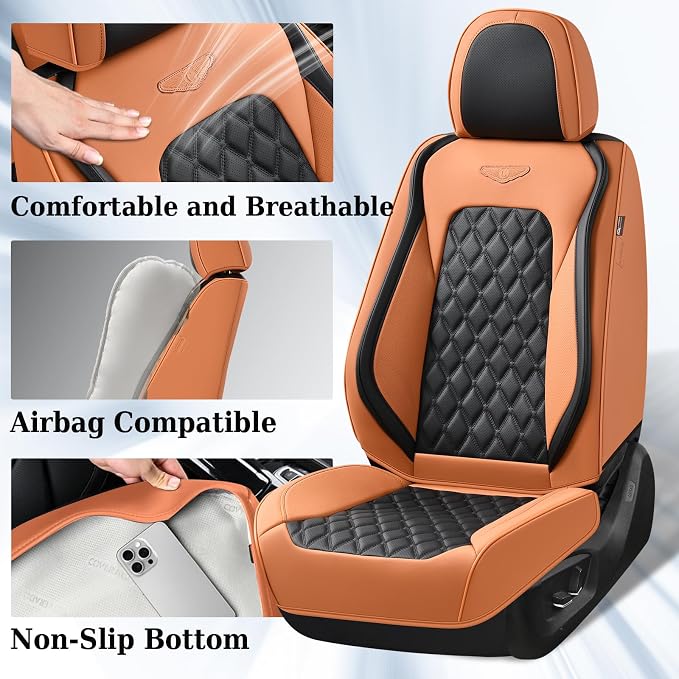 Universal Faux Leather Seat Covers — Full Set