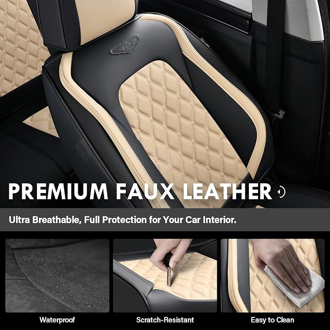 Universal Faux Leather Seat Covers — Full Set