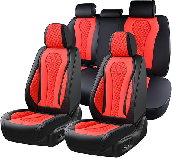Universal Seat Covers — Full Set — Red
