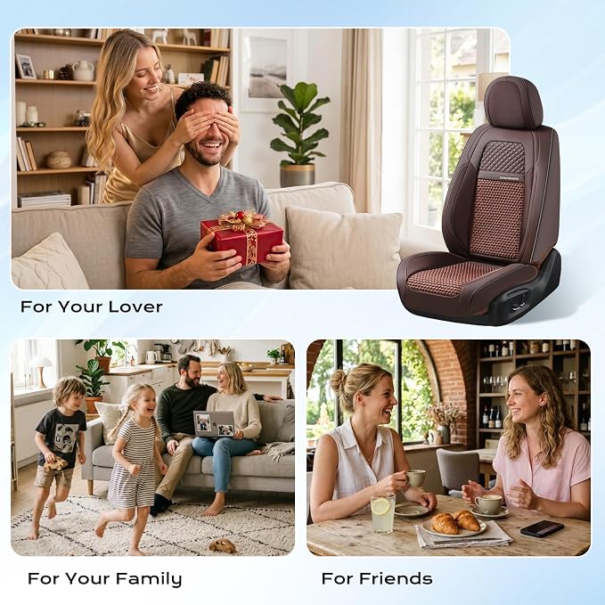 Universal Seat Covers — Full Set — Brown
