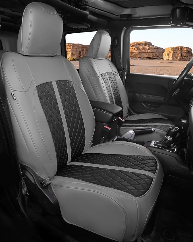 Seat Covers for Jeep Wrangler — Full Set — Gray / Black