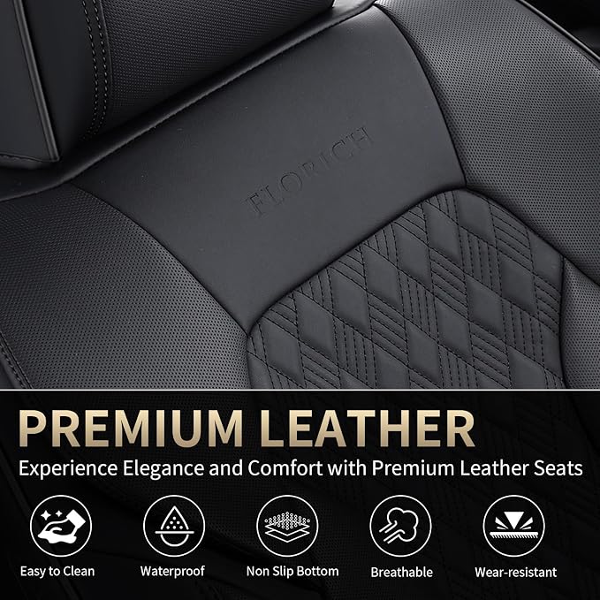 Universal Seat Covers — Full Set — Black / Beige