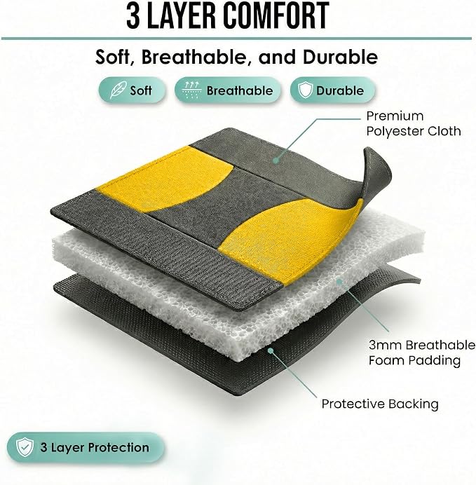 Pet Car Seat Protector — Rear Seat — Yellow