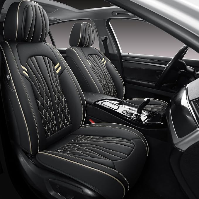 Universal Seat Covers — Black / Beige