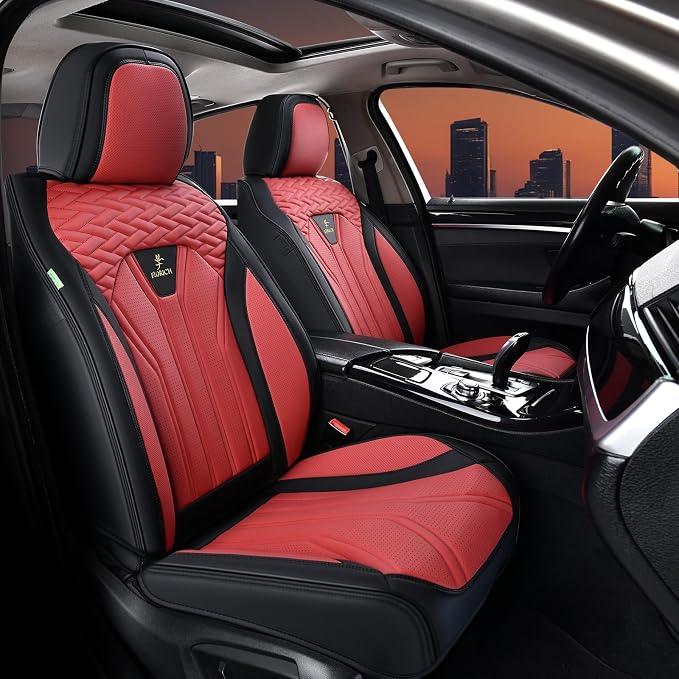 Universal Seat Covers — Front Seat — Black / Burgundy