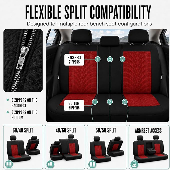 Universal Seat Covers — Red