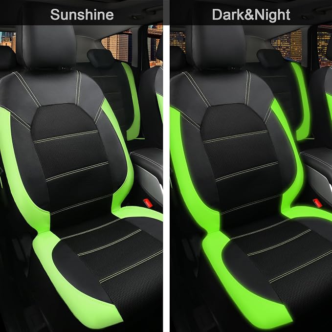 Universal Seat Covers — Full Set — Green / Black