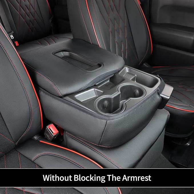 Faux Leather Seat Covers for Chevrolet Silverado — Full Set — Black / Red