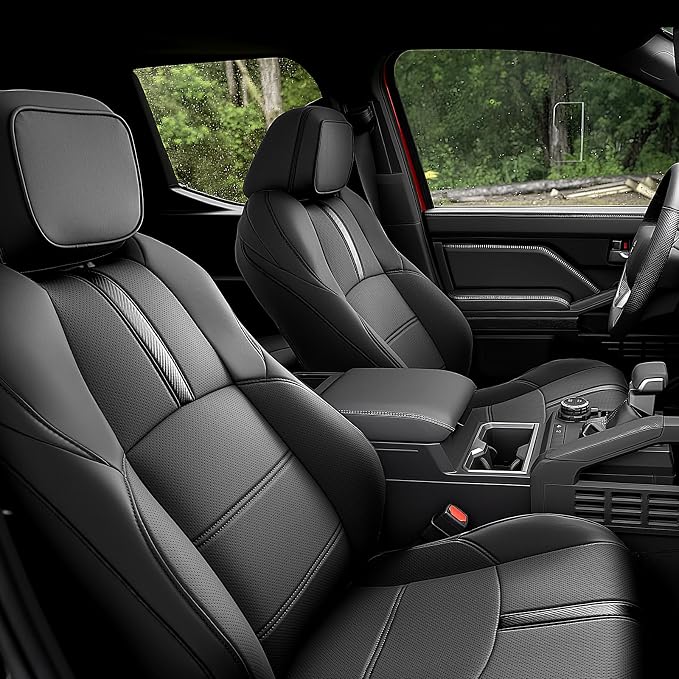 Faux Leather Seat Covers for Toyota Tacoma — Full Set — Black