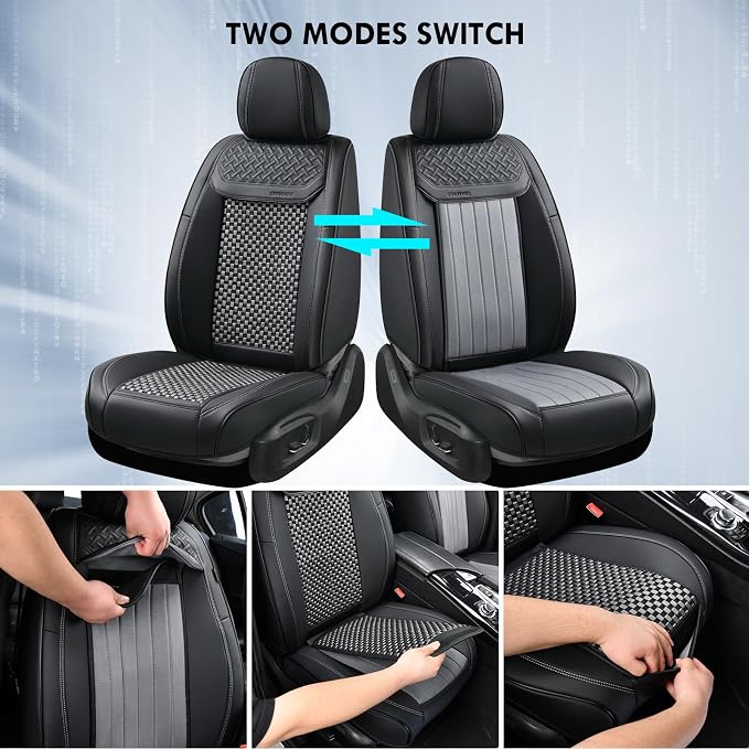 Universal Seat Covers — Full Set — Black / Gray