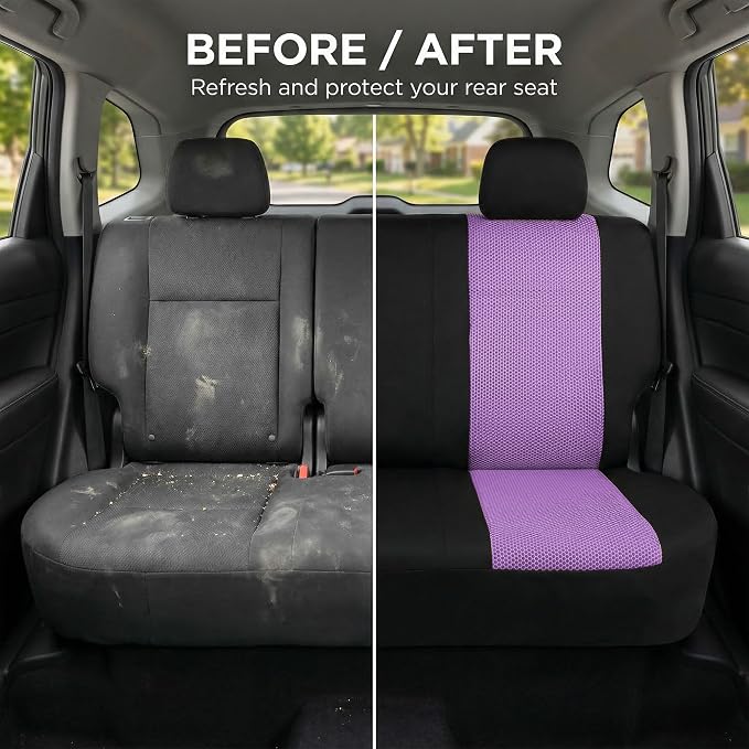 Universal Fabric Seat Covers — Purple