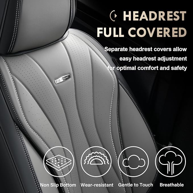 Universal Seat Covers — Full Set — Black / Gray