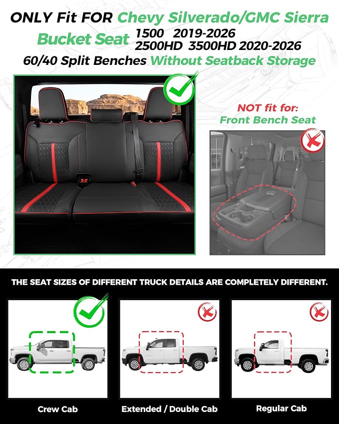Seat Covers for Chevrolet Silverado / GMC Sierra