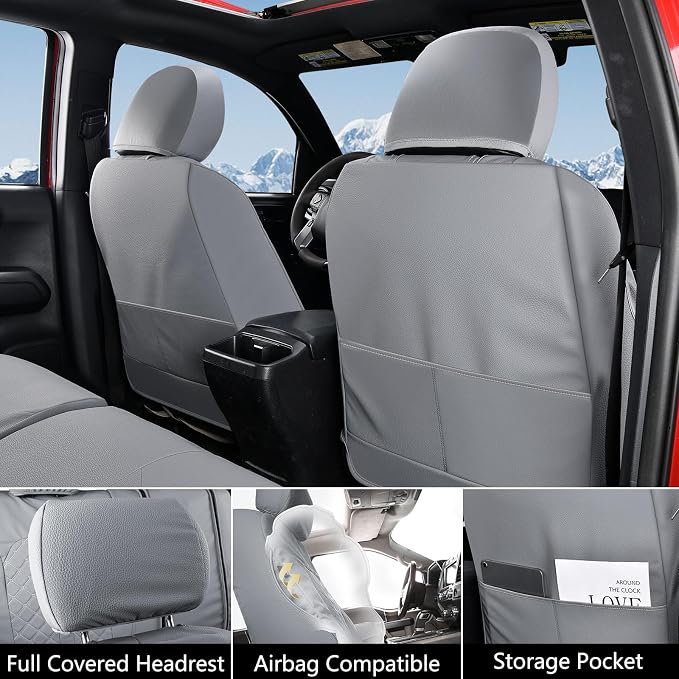 Seat Covers for Toyota Tacoma — Front Seat — Gray