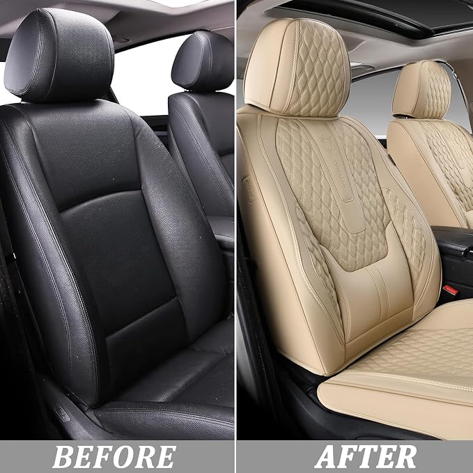Universal Seat Covers — Front Seat — Beige