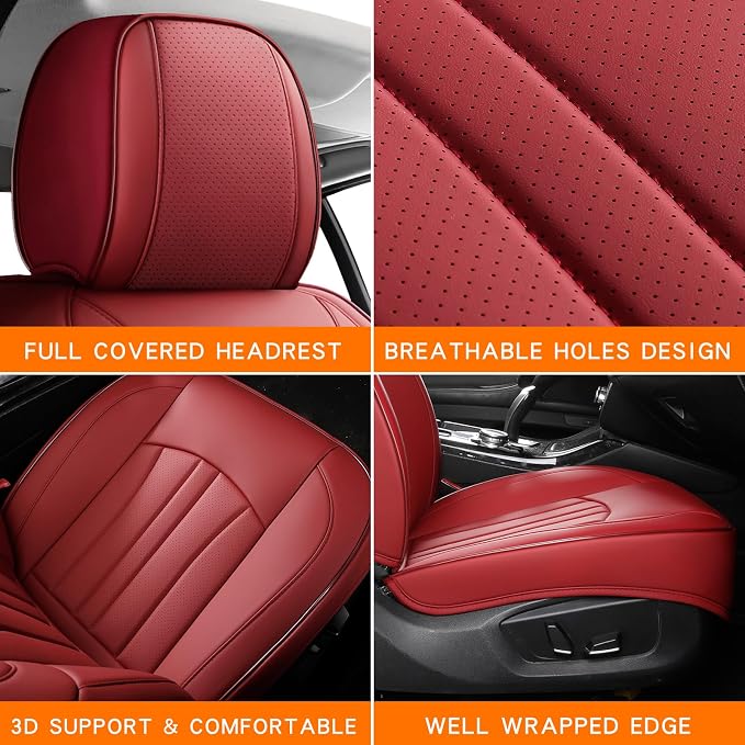 Car Seat Covers — Full Set — Red
