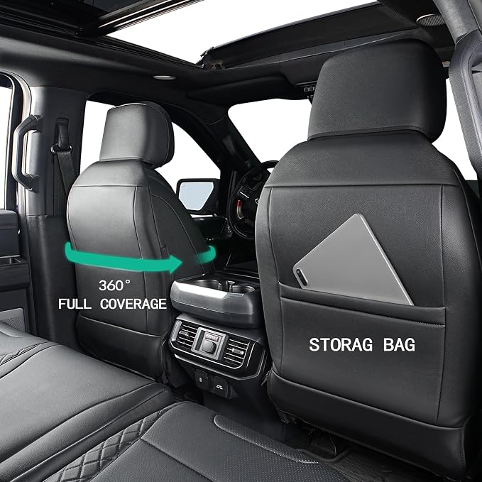 Seat Covers for Multiple Vehicles — Full Set — Black