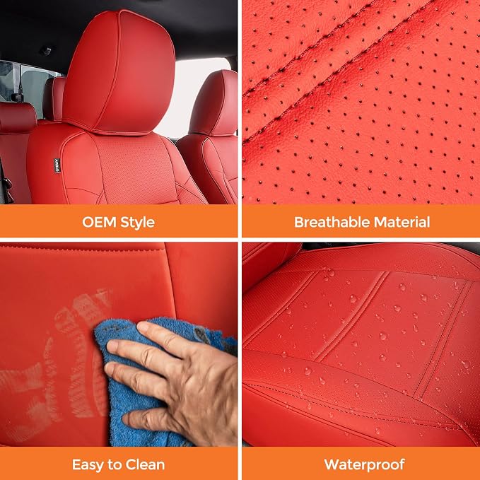 Seat Covers for Toyota Tacoma — Red