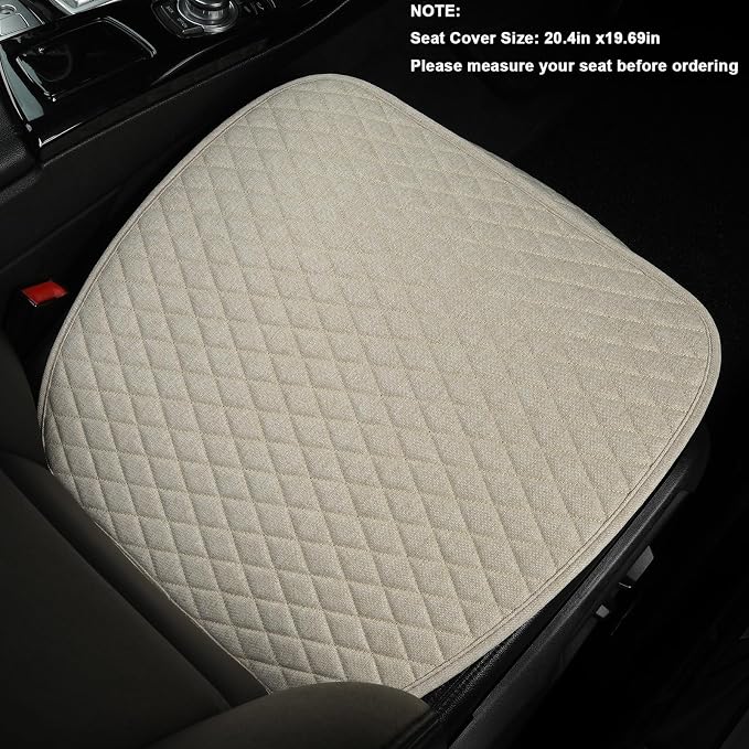 Universal Fabric Seat Covers — Front Seat — Beige