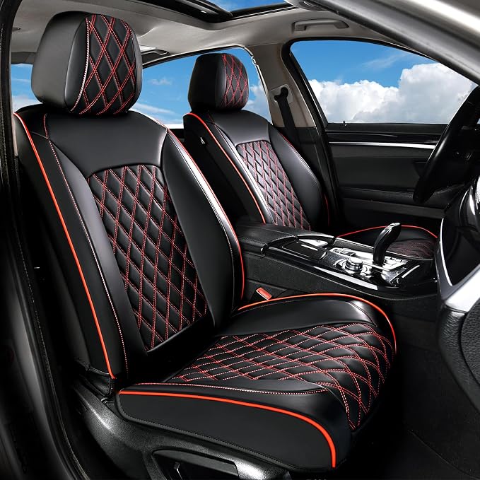 Universal Seat Covers — Front Seat — Black / Red