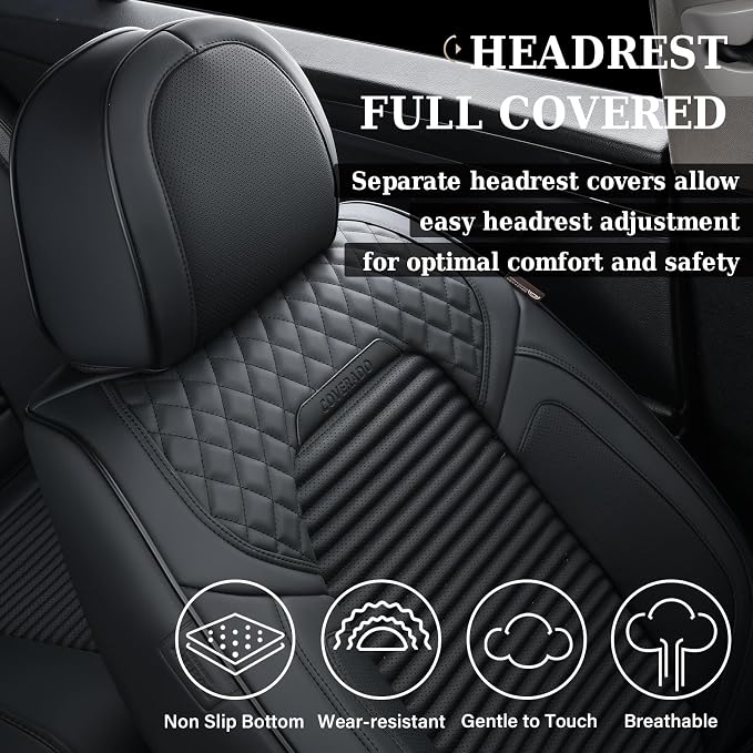 Universal Seat Covers — Full Set — Black