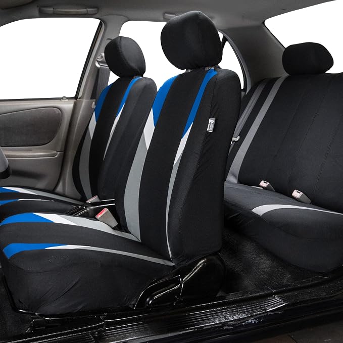 Universal Fabric Seat Covers — Full Set — Blue