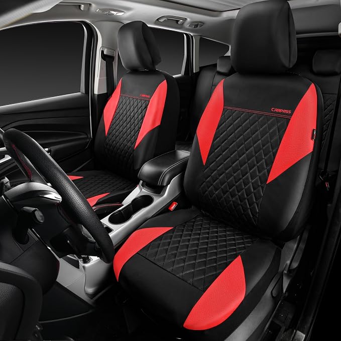 Universal Seat Covers — Full Set — Red