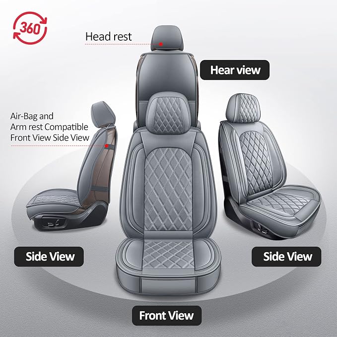 Universal Seat Covers — Front Seat — Gray