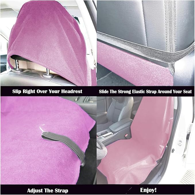 Car Seat Covers — Front Seat — Pink