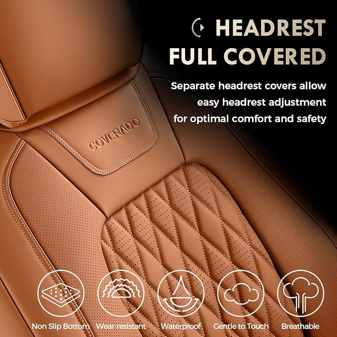 Seat Covers for Multiple Vehicles — Front Seat — Orange
