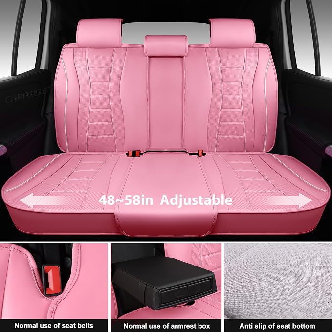Universal Seat Covers — Full Set — Pink