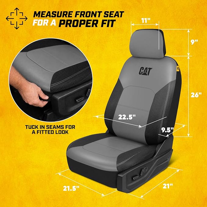 Seat Covers for Multiple Vehicles — Full Set — Gray