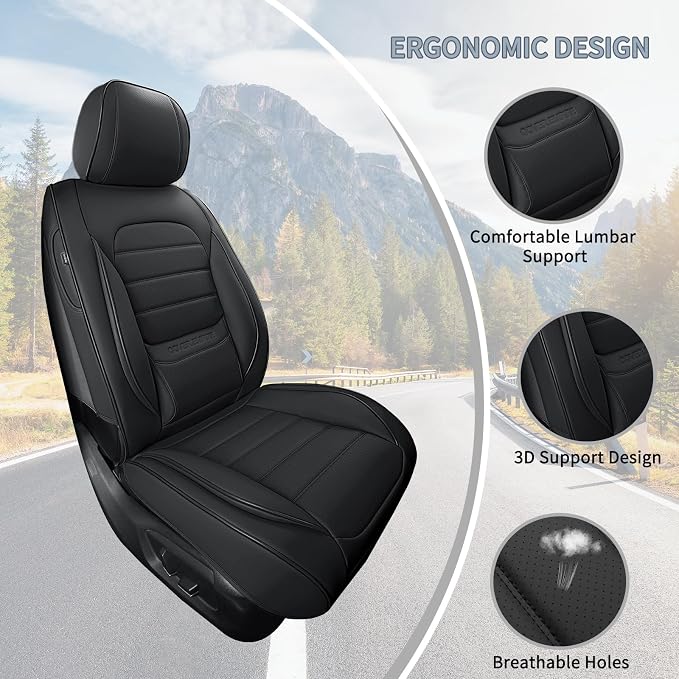 Universal Seat Covers — Front Seat — Black