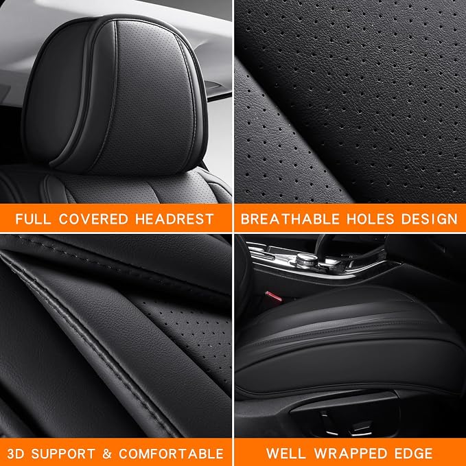 Universal Seat Covers — Front Seat — Black