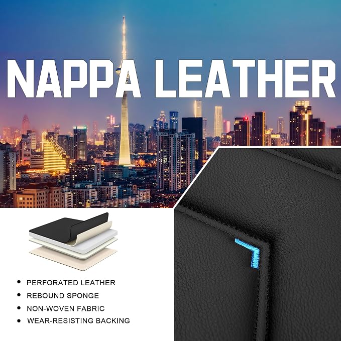 Seat Covers for Honda Civic — Full Set — Black / Blue