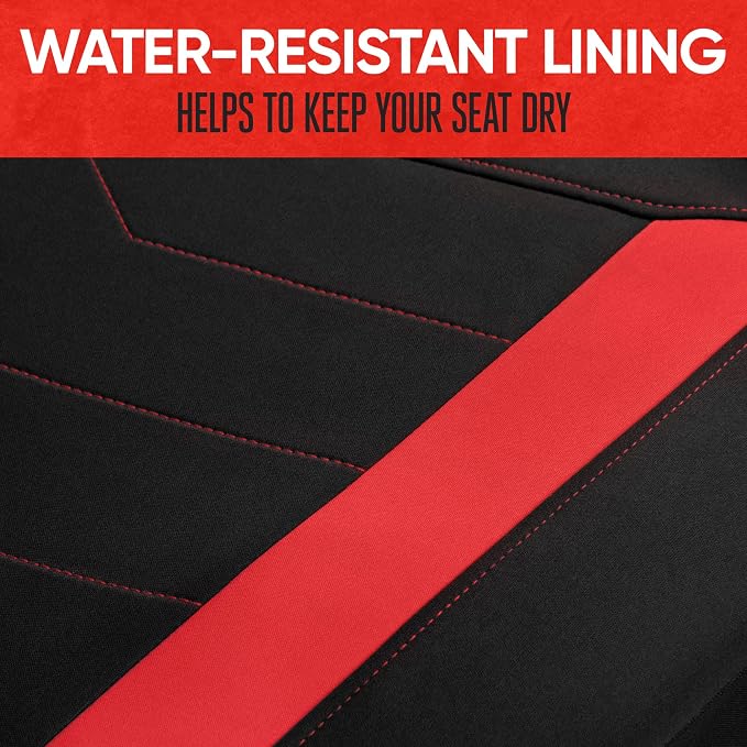 Neoprene Car Seat Covers — Front Seat — Red
