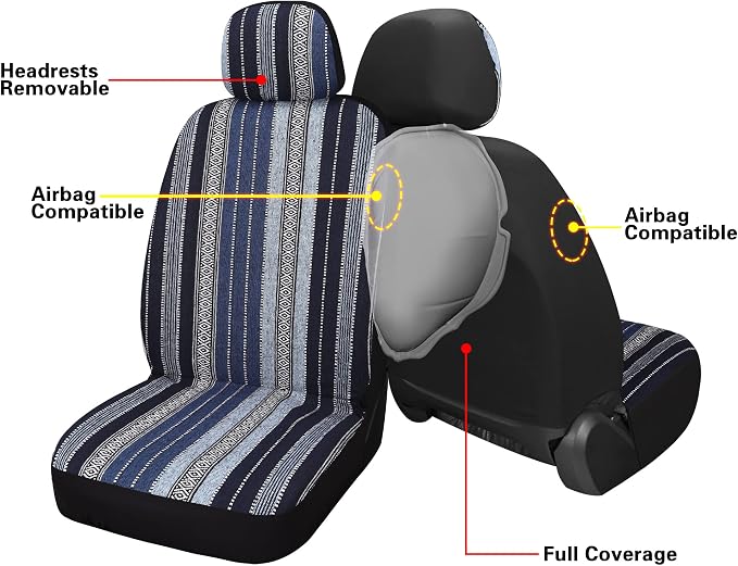 Universal Seat Covers — Full Set — Blue