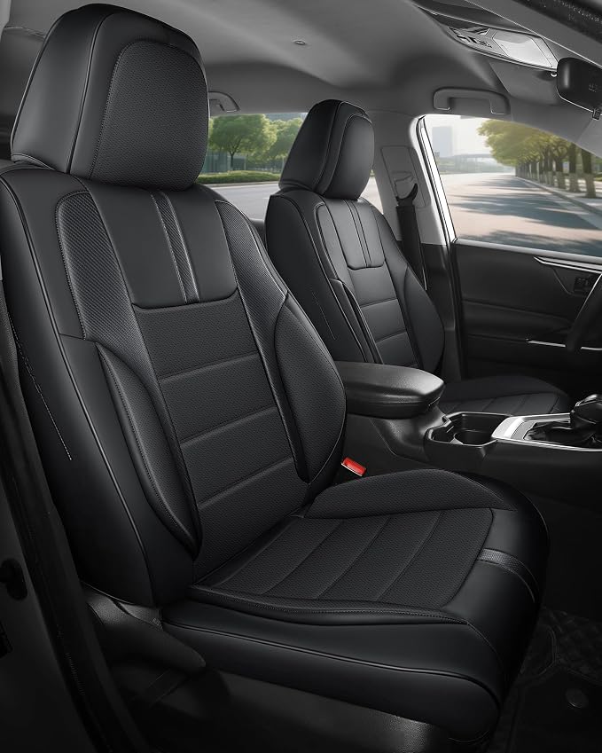 Universal Faux Leather Seat Covers — Front Seat