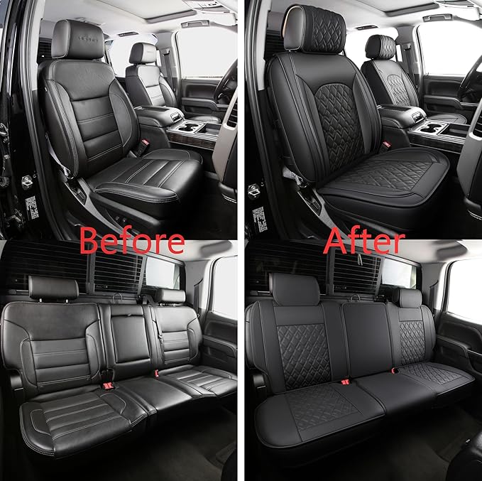 Seat Covers for Chevrolet Silverado / GMC Sierra — Full Set — Black