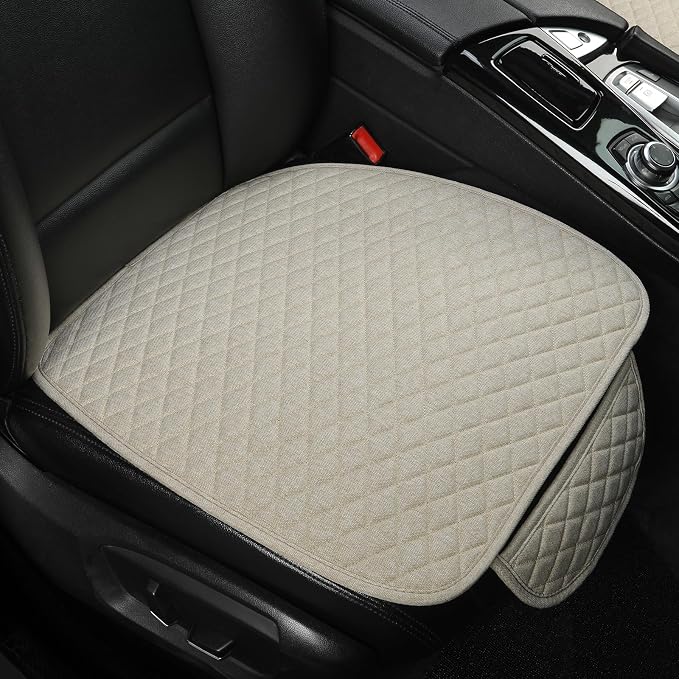 Universal Fabric Seat Covers — Front Seat — Beige