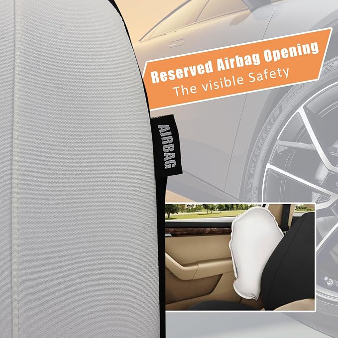 Universal Seat Covers — Front Seat — White
