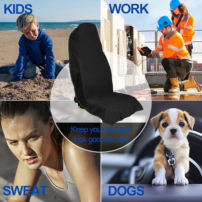 Car Seat Covers — Front Seat — Black