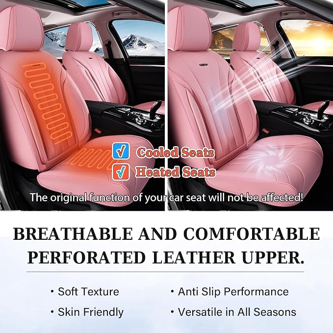 Universal Seat Covers — Full Set — Pink