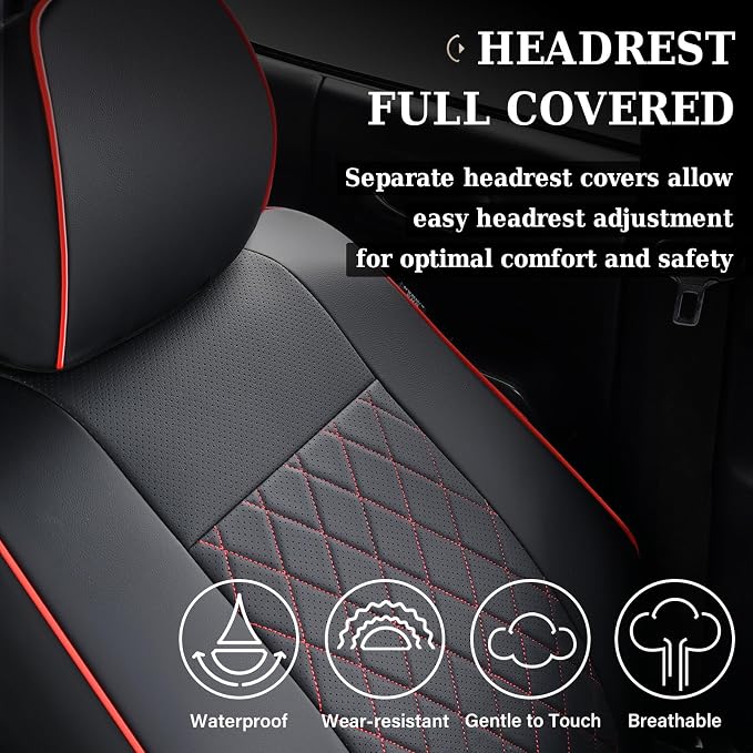 Seat Covers for Toyota Tacoma — Front Seat — Red