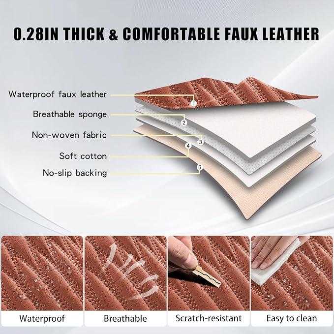 Universal Seat Covers — Full Set — Brown