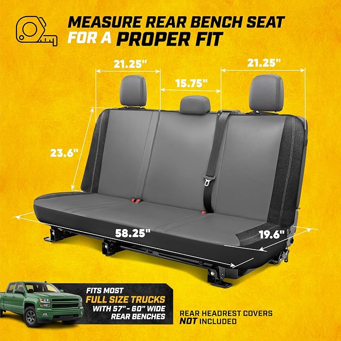 Seat Covers for Multiple Vehicles — Full Set — Gray