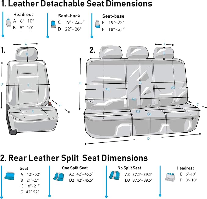 Universal Faux Leather Seat Covers — Black